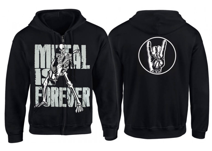 Толстовка на блискавці METAL IS FOREVER