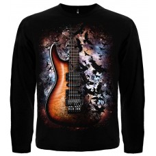 Лонгслів Crow and Guitar in Space